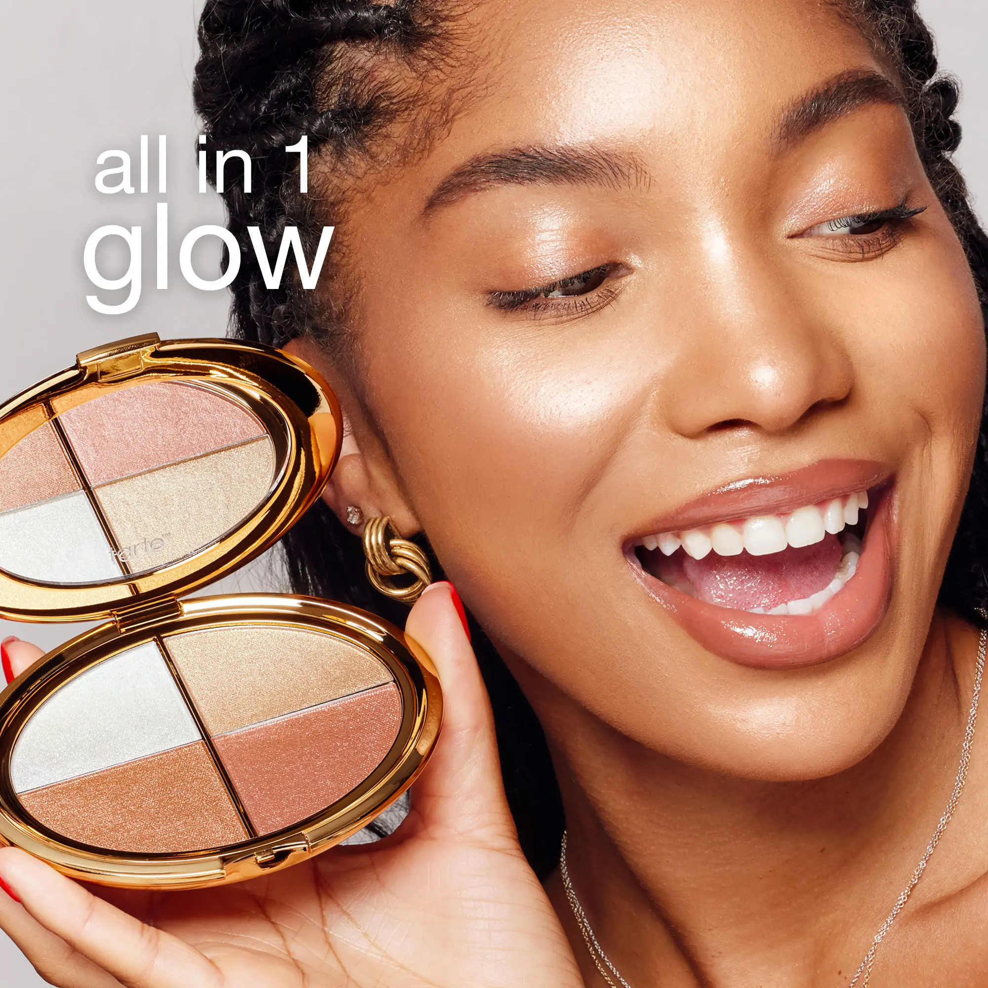 tarte glow wardrobe eye & cheek palette - eyeshadow and highlighter makeup