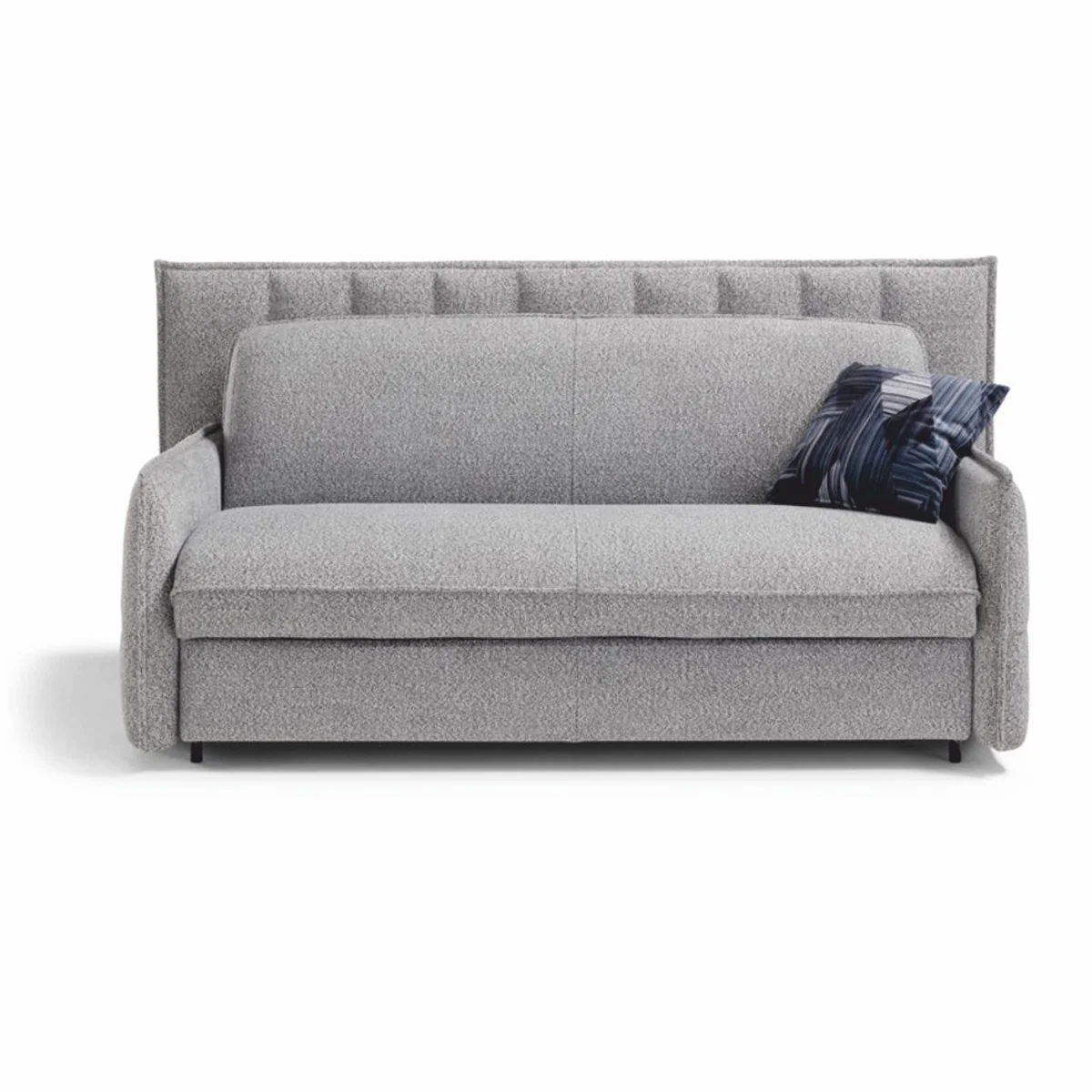 Luxury sofa bed gray 220 cm - fold-out living room sofa