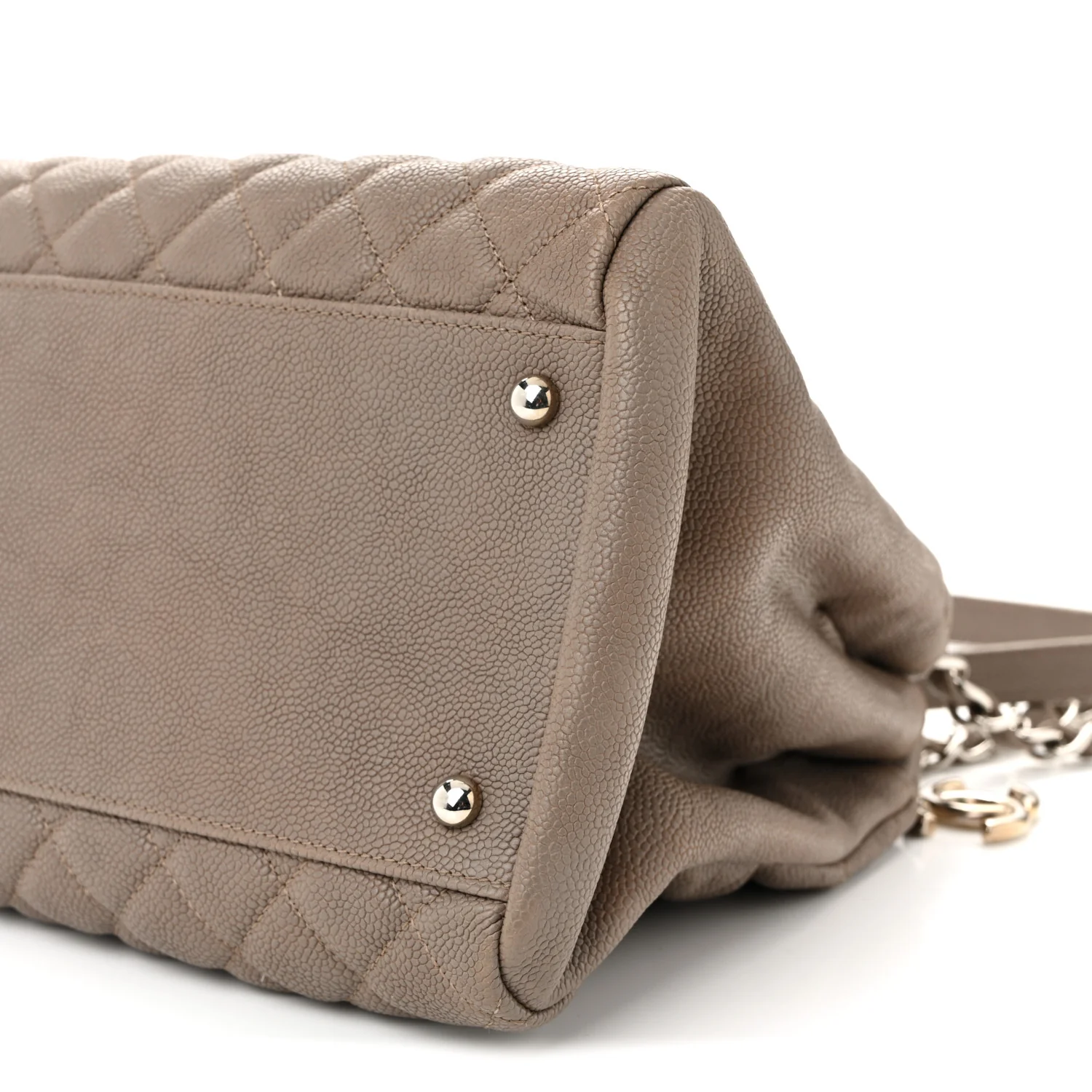Caviar Quilted Large Just Mademoiselle Beige - Top Club