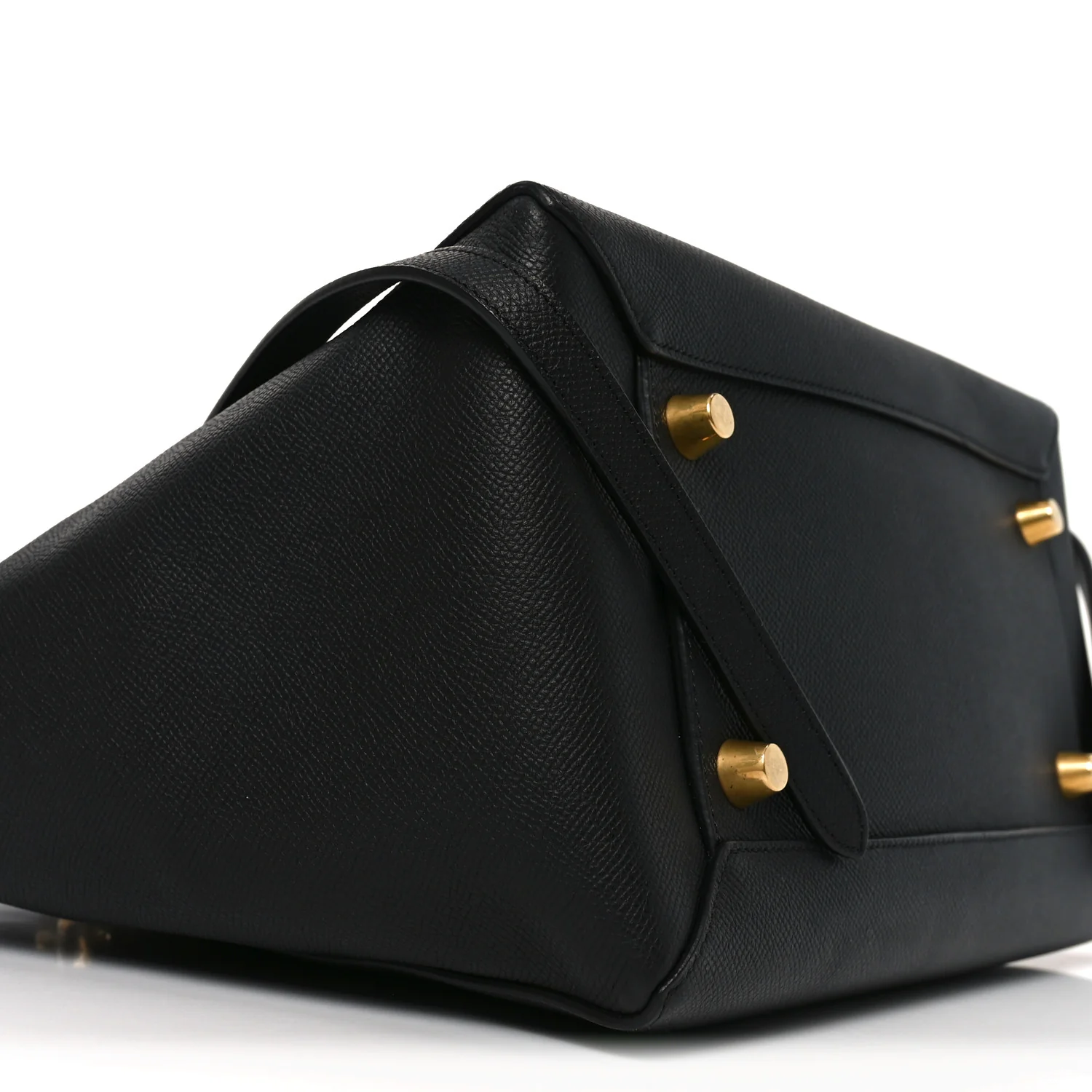 Grained Calfskin Mini Belt Bag Black - Top Club
