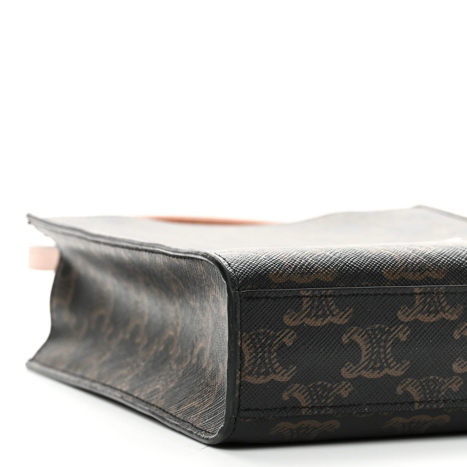 Triomphe Canvas Calfskin Mini Vertical Cabas Tan - Top Club