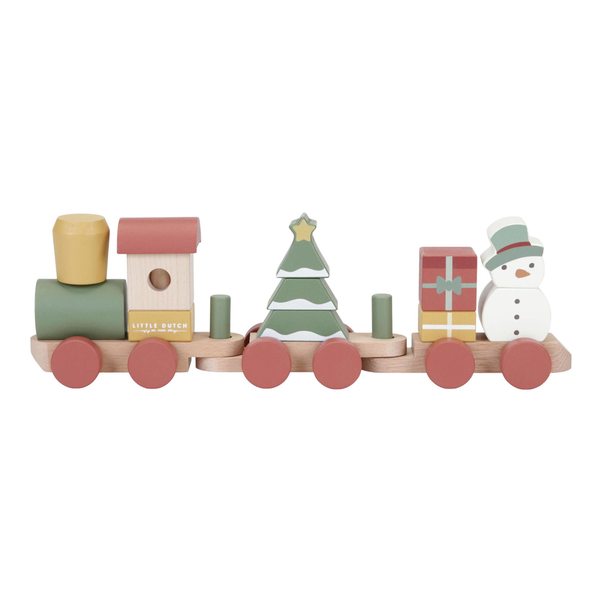 Houten kersttrein