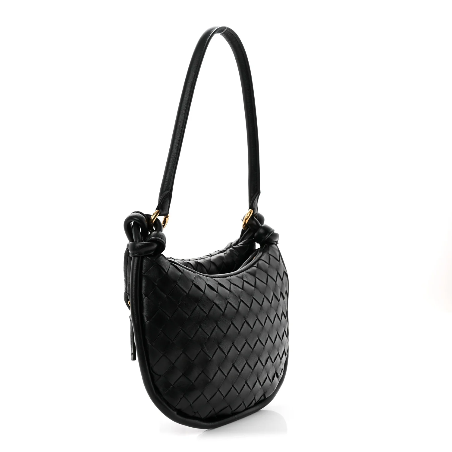 Nappa Intrecciato Small Gemelli Black - Top Club