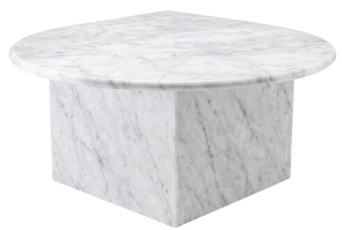 Luxury coffee table set white - 3 living room tables made of high-quality Carrara marble - luxury furniture
