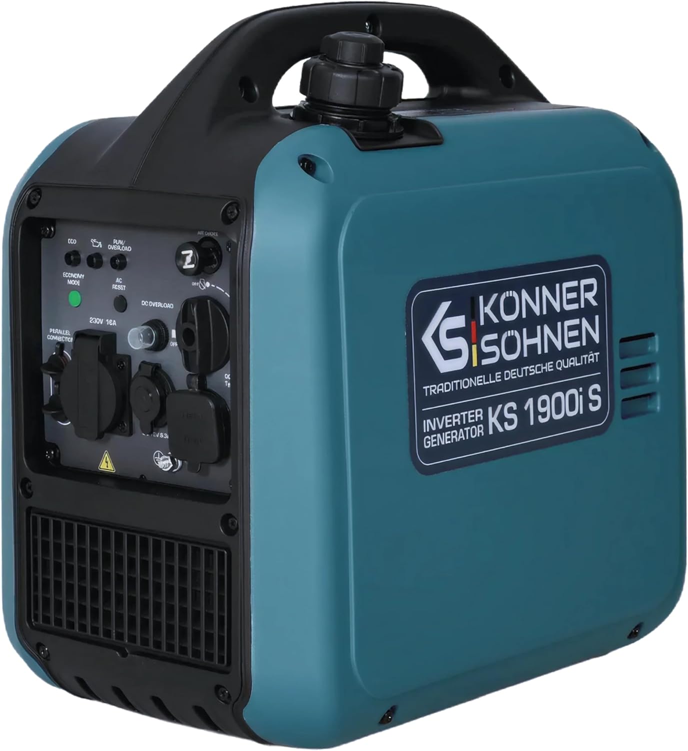 K&S Könner&Söhnen KS 1900i S Generatore Inverter 2,0 kW, generatore di corrente inverter con involucro insonorizzato, gruppo elettrogeno a benzina con avvolgimento in rame, generatore inverter con 2