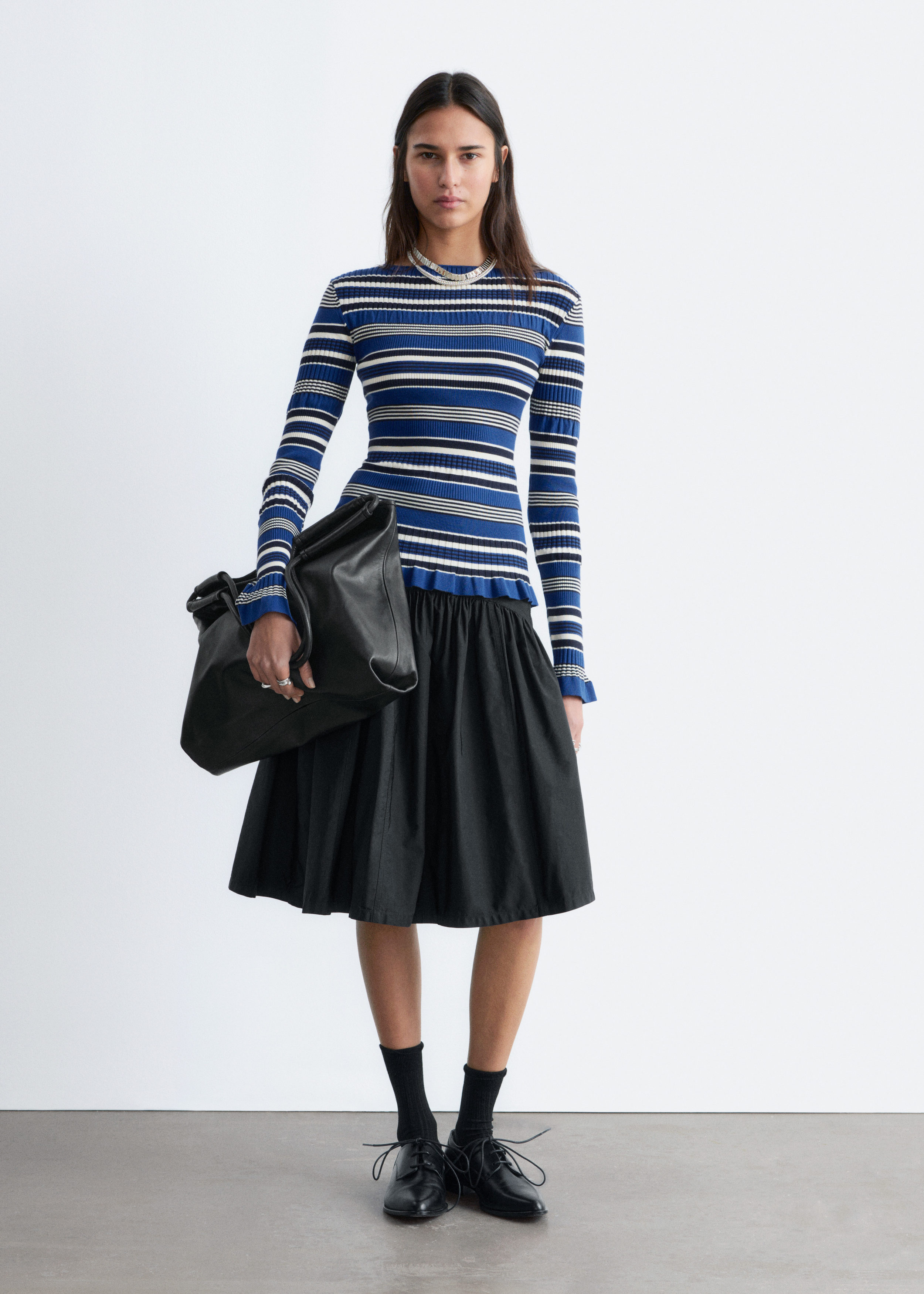 & Other Stories LONG-SLEEVE RIBBED TOP