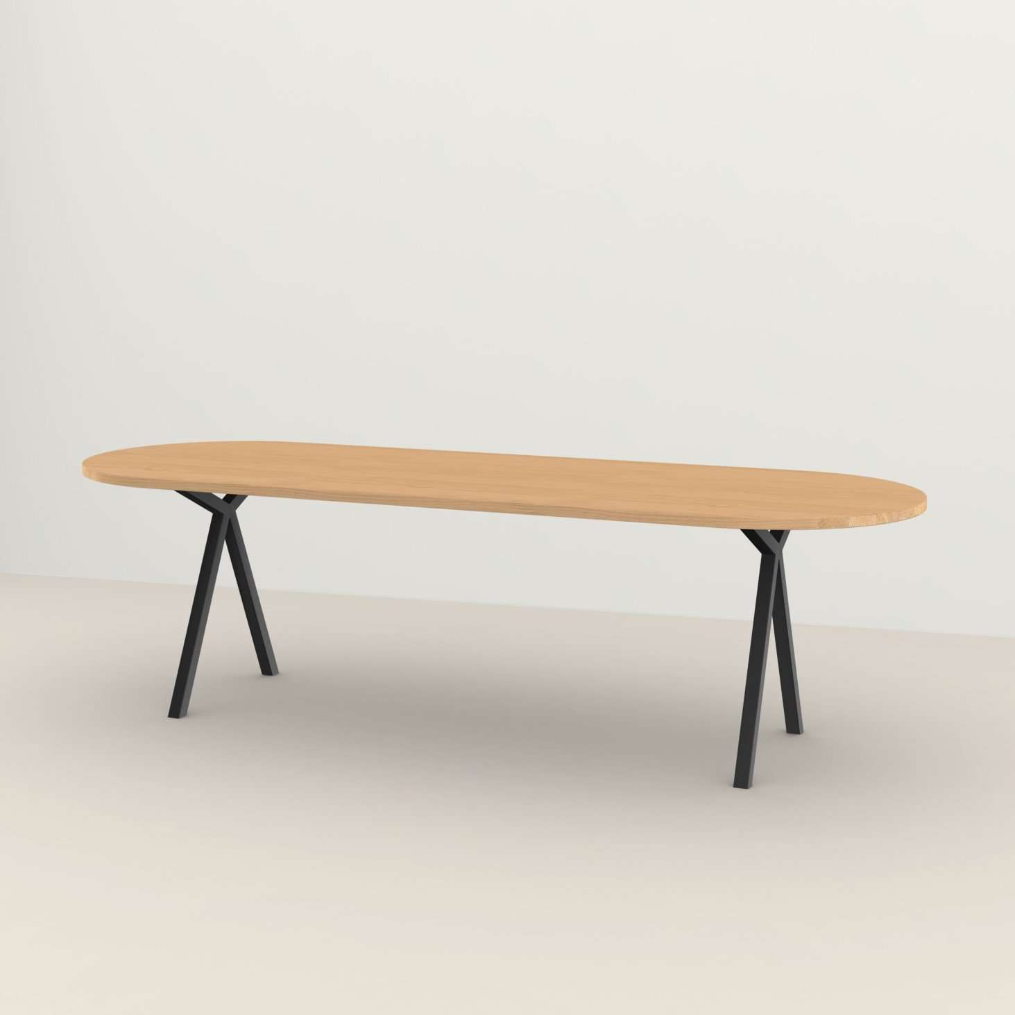 Studio HENK tafel Slim Co Plat Ovaal, zwart frame - Smart Co