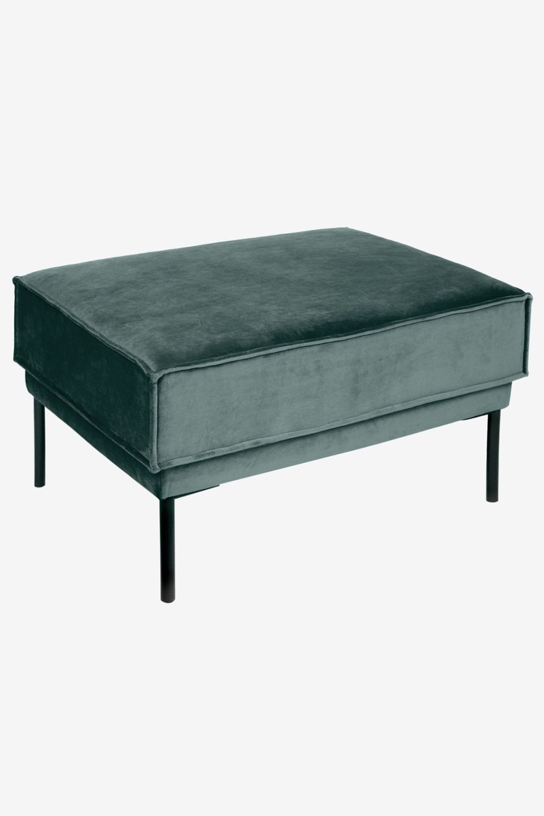 The Duchess velvet hocker Juke grijs blauw