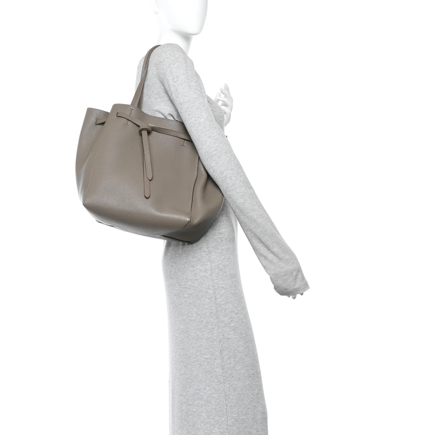 Soft Grained Calfskin Small Belt Cabas Phantom  Taupe