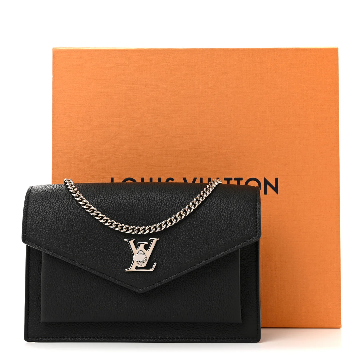 Soft Calfskin My Lockme Chain Pochette Black - Top Club