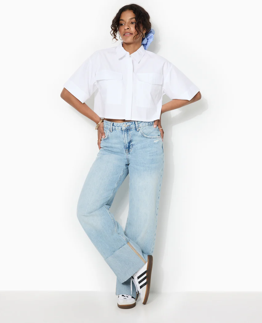Pimkie Chemise courte avec manches courtes et poches