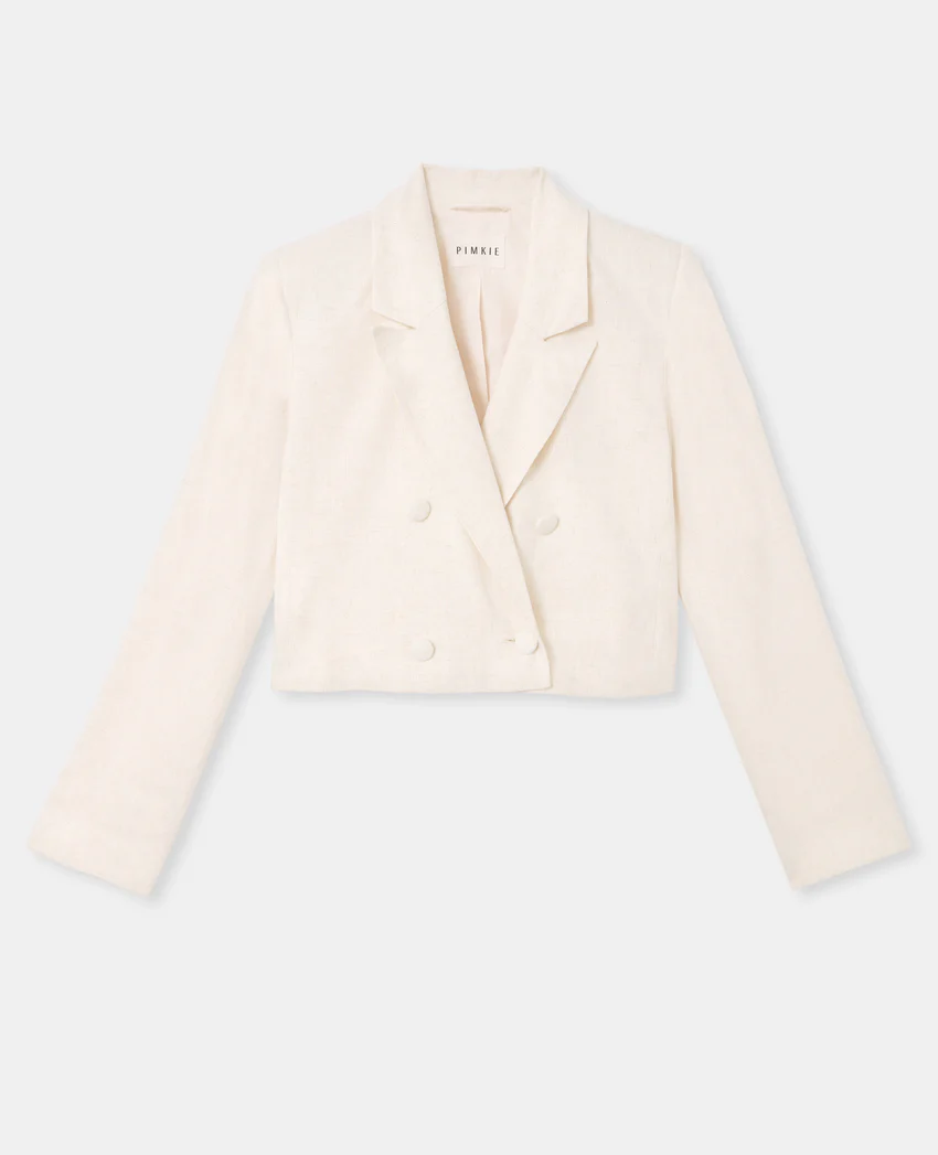 Pimkie Veste blazer courte avec lin