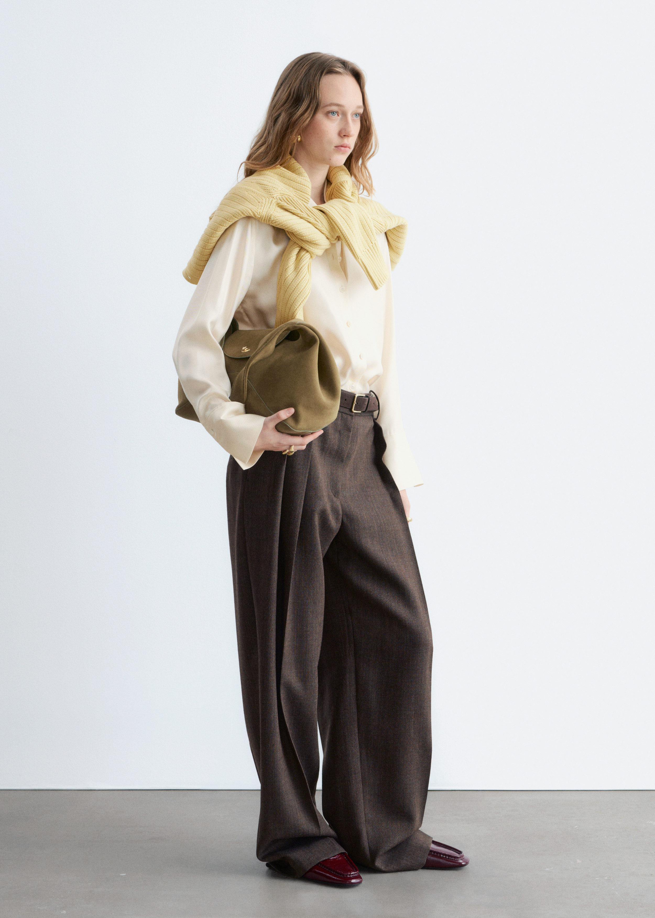 & Other Stories PRESS-CREASE WOOL TROUSERS