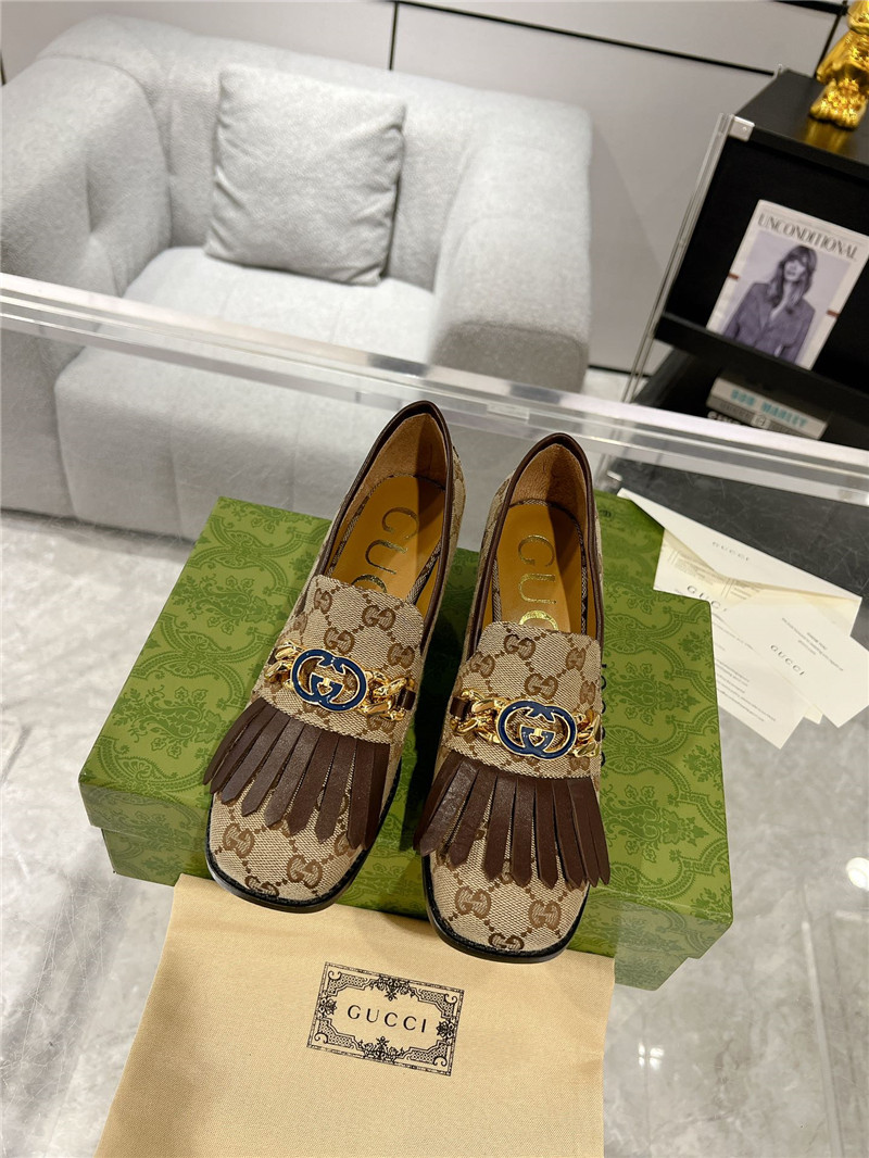 gucci interlocking double G mid-heeled loafers - Sneaker Replica Workshop