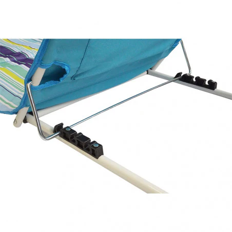 Hosa Folding beach lounger RECLINABLE BACKREST and headrest - blue