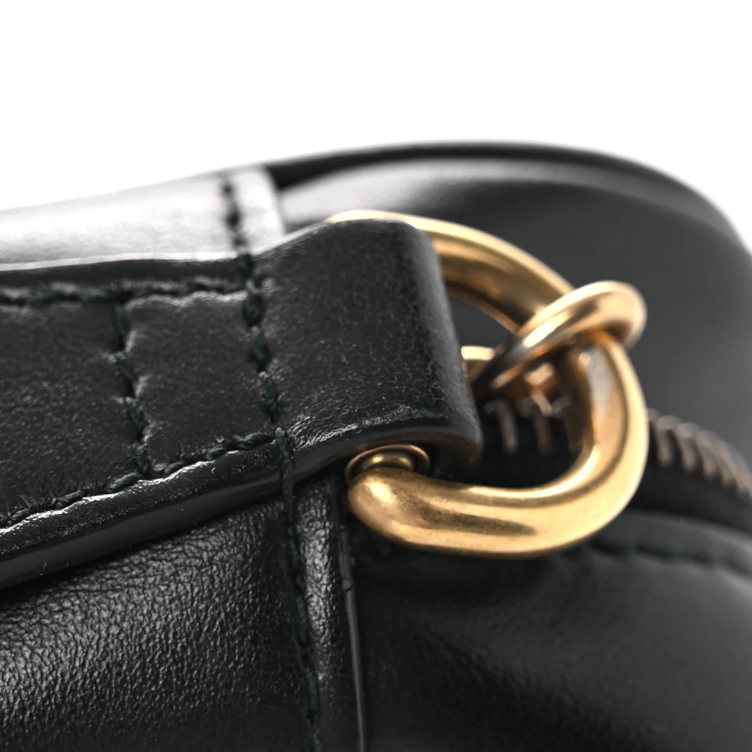 Calfskin Matelasse Mini GG Marmont Chain Shoulder Bag Black - Top Club