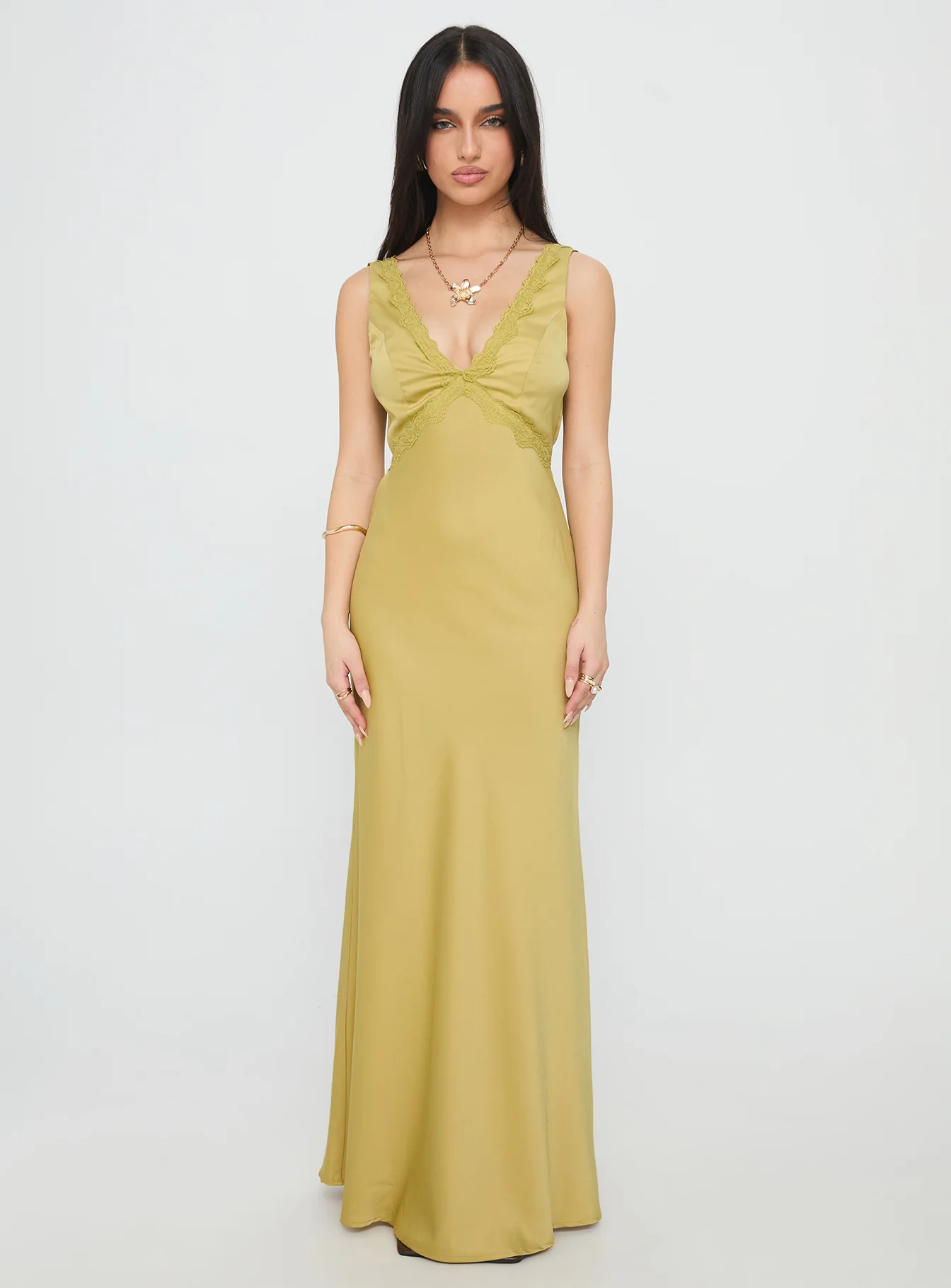 Galloway Maxi Dress Chartreuse