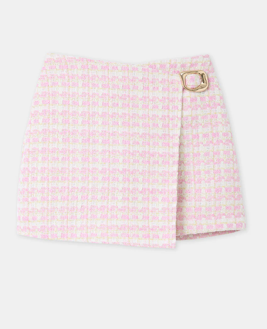 Pimkie Jupe-short en tweed avec boucle fantaisie