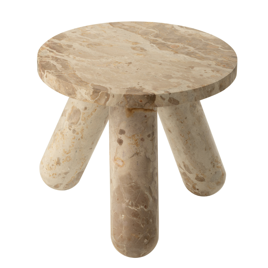 Bijzettafel Marmer beige