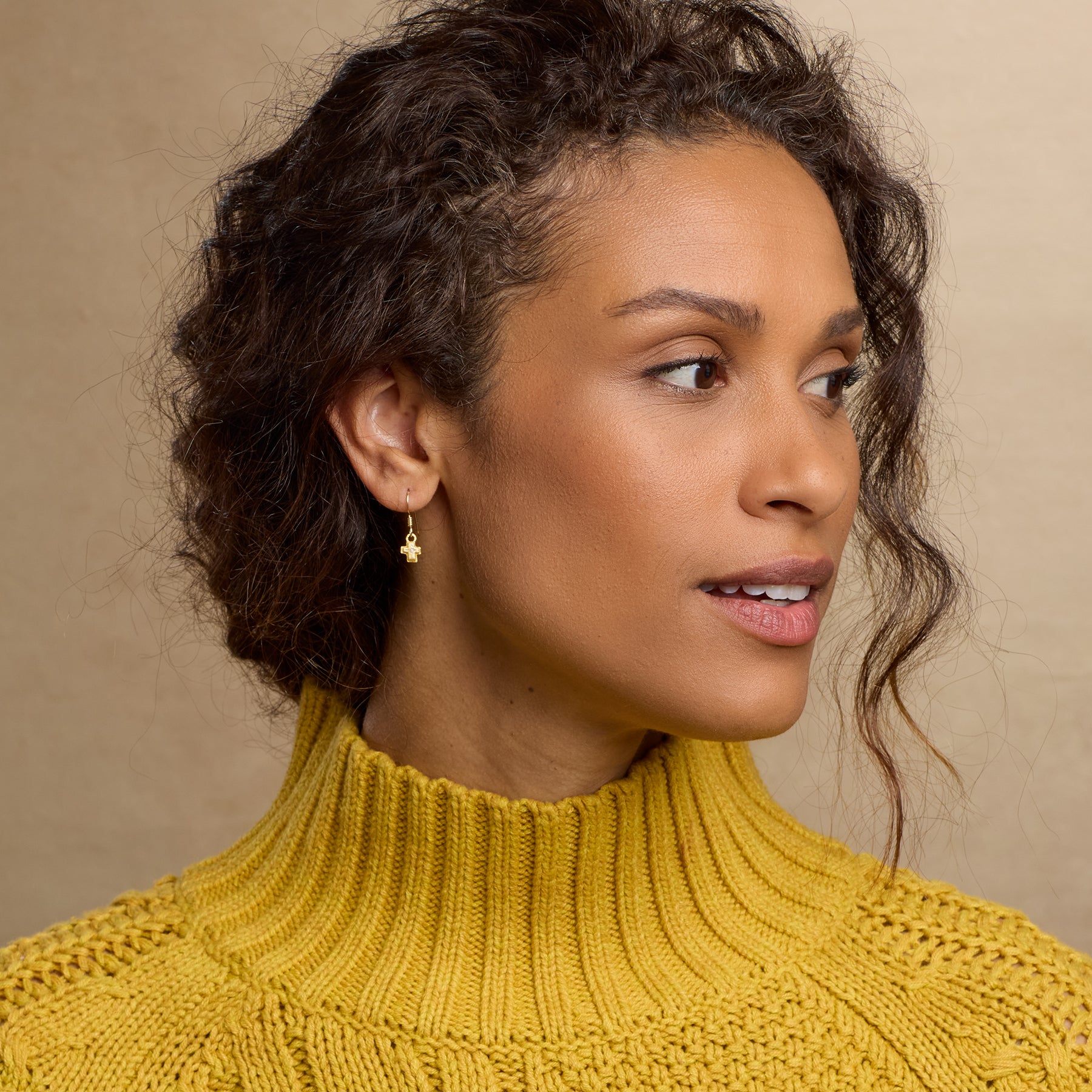 Gold Bright Faith Earrings - Sundance Living