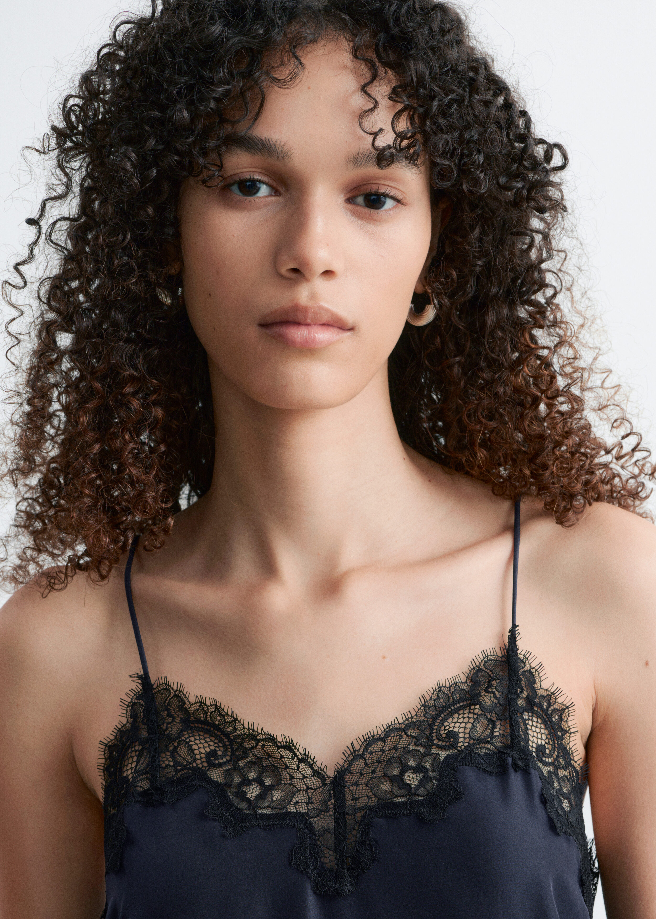 & Other Stories SILK SLIP MIDI DRESS
