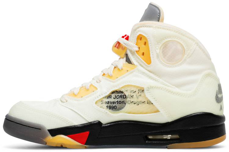 Off-White x Air Jordan 5 Retro SP  Sail  DH8565-100 - Sneaker Replica Workshop