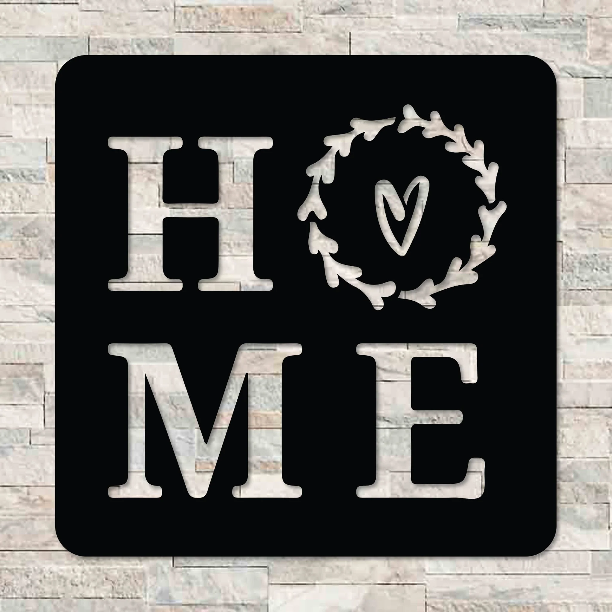 Home Heart Square Metal Sign - Alvarez Pro Painting LLC