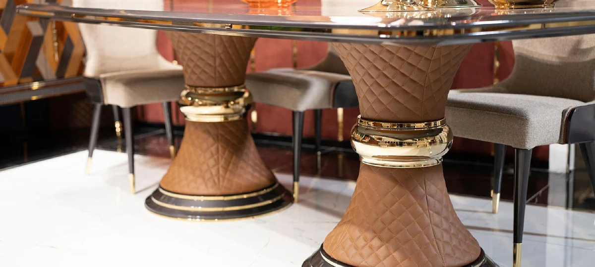 Luxury Art Deco Dining Room Set - Dining Table & 8 Chairs