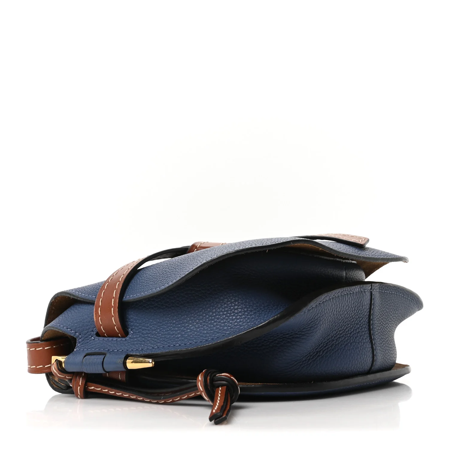 Grained Calfskin Small Gate Crossbody Bag Varsity Pecan - Top Club