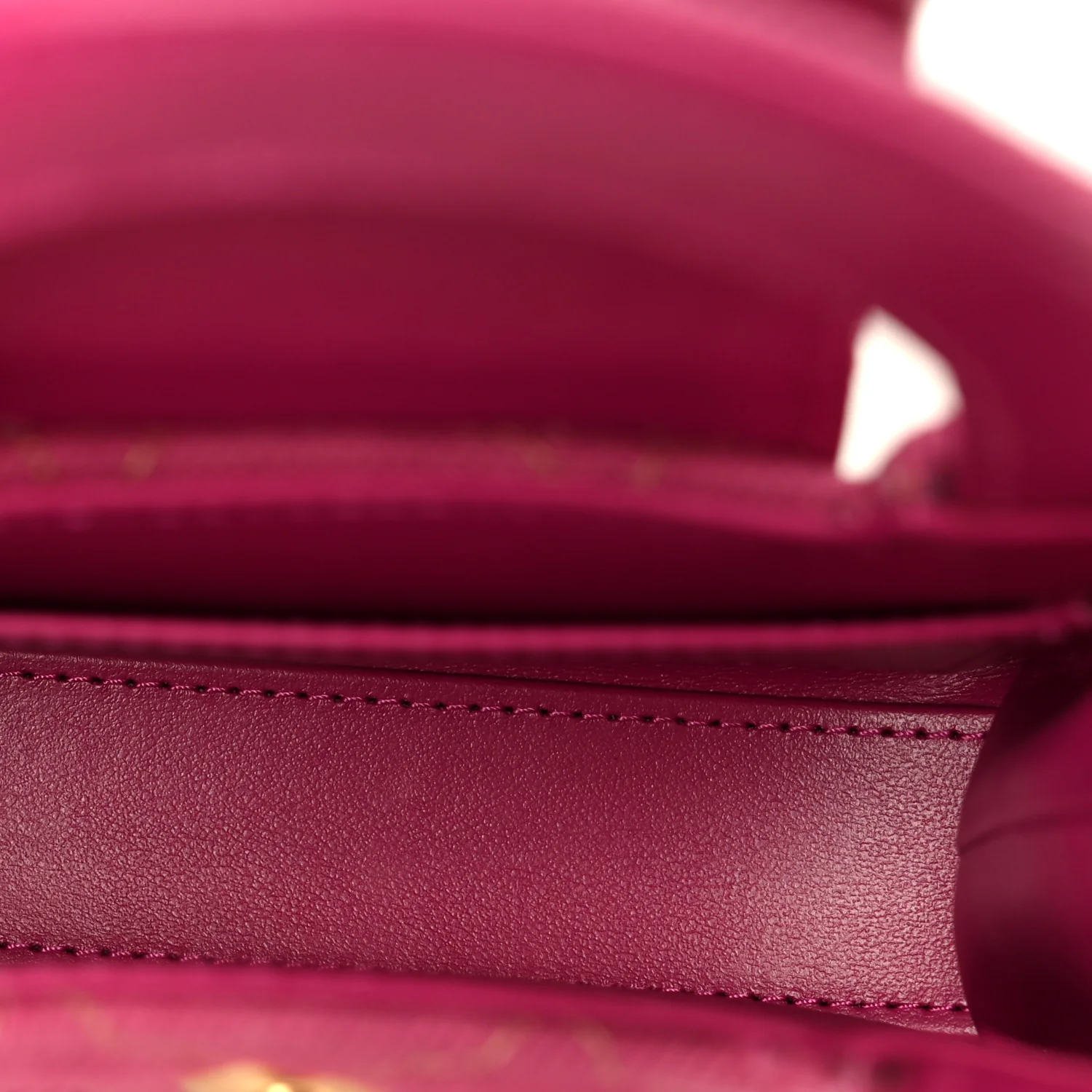 Denim Quilted Mini Nano Kelly Shopper Fuchsia - Top Club