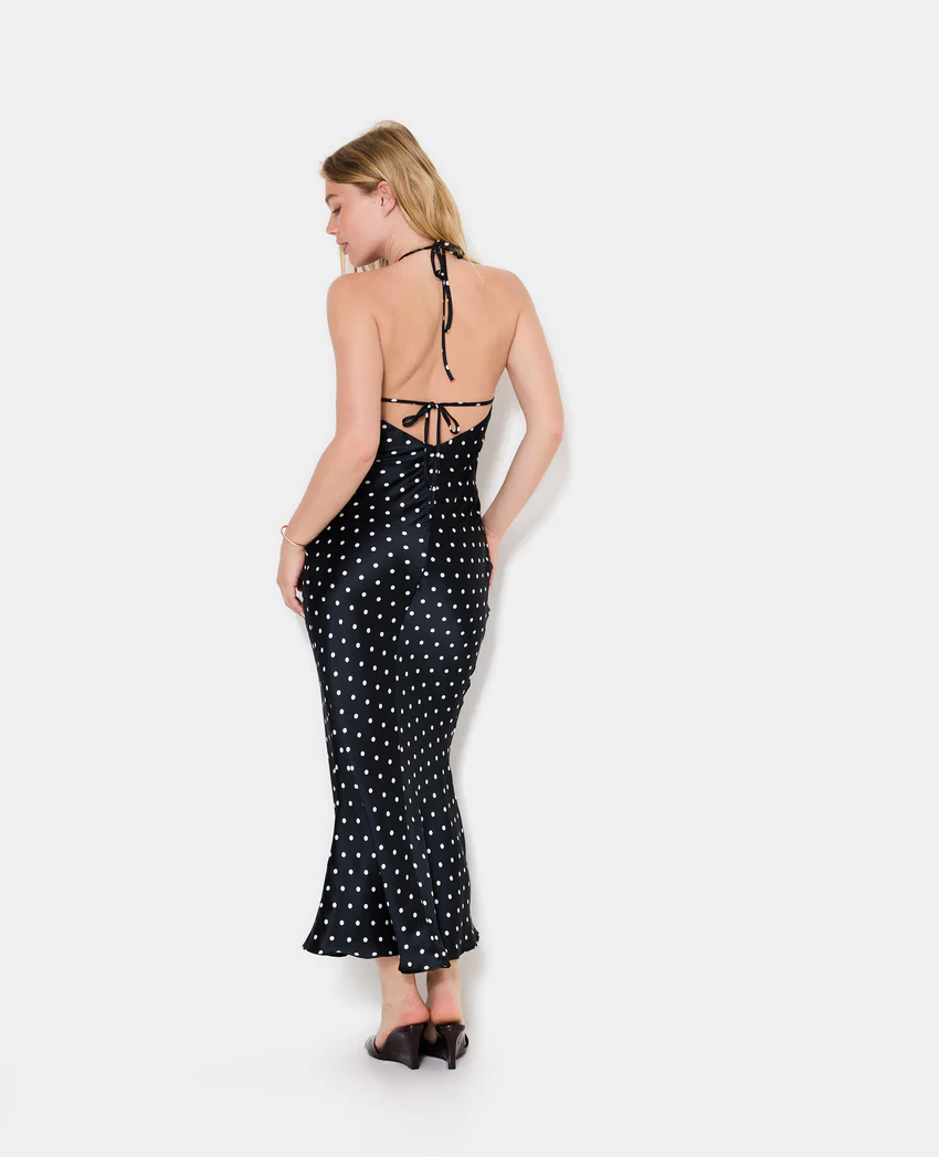 Pimkie Robe longue dos-nu motif pois