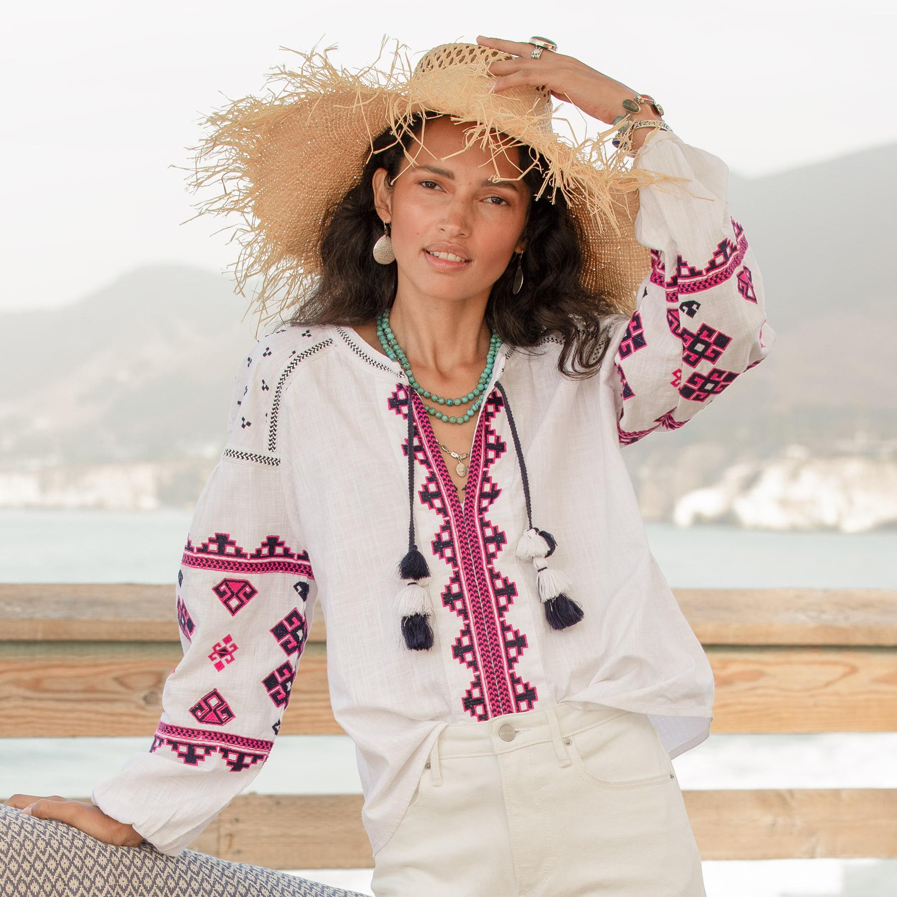 Delphi Embroidered Top - Sundance Living