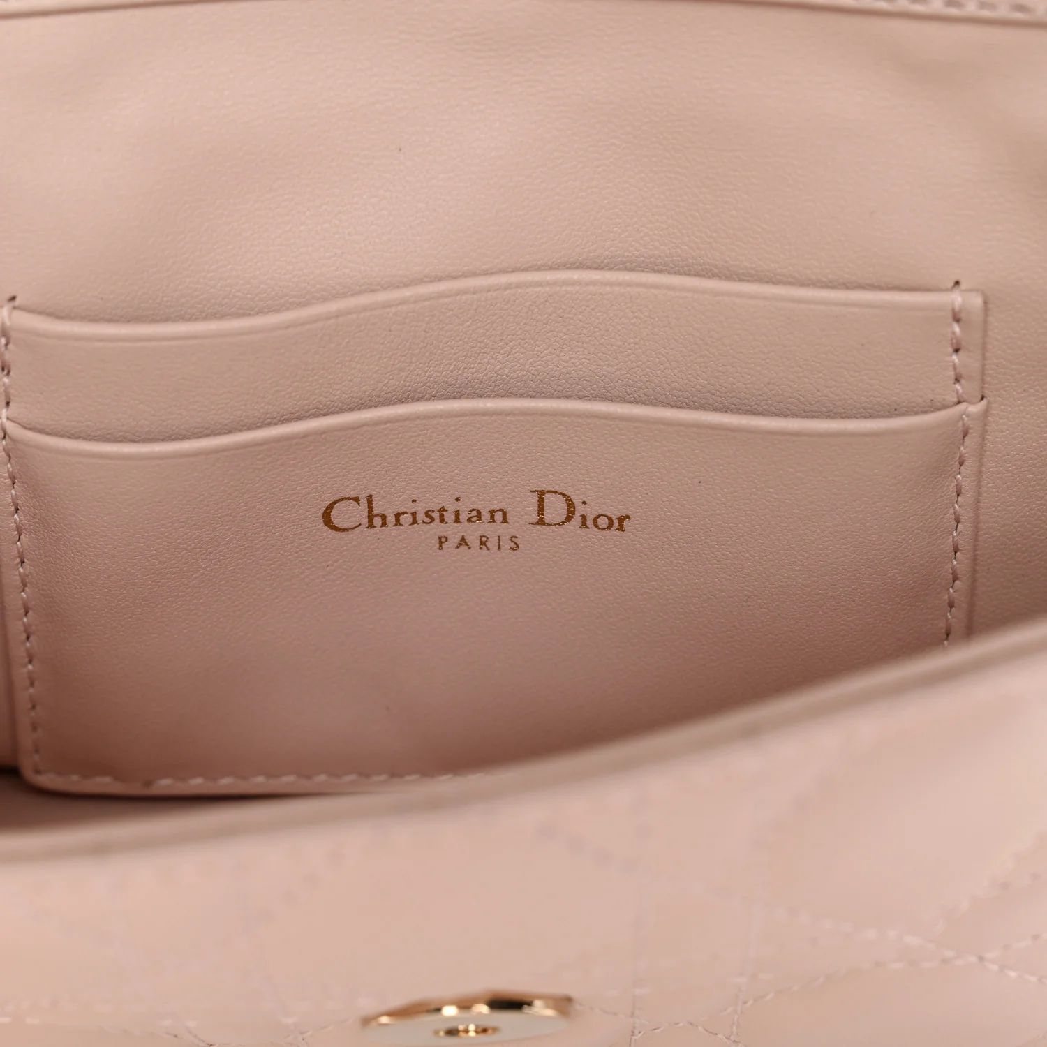 Lambskin Cannage Dior Talk Phone Pouch Rose Poudre - Top Club