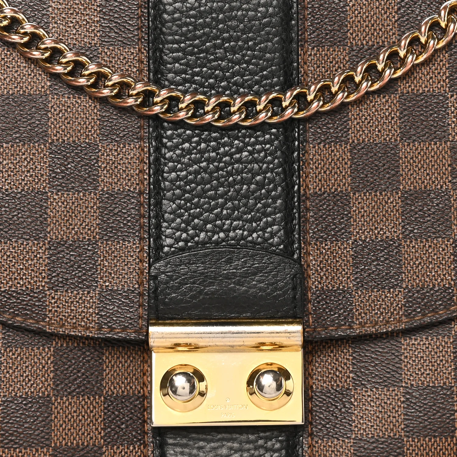 Damier Ebene Cuir Taurillon Wight Black - Top Club