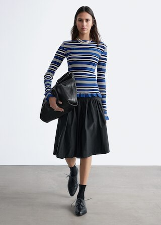 & Other Stories LONG-SLEEVE RIBBED TOP