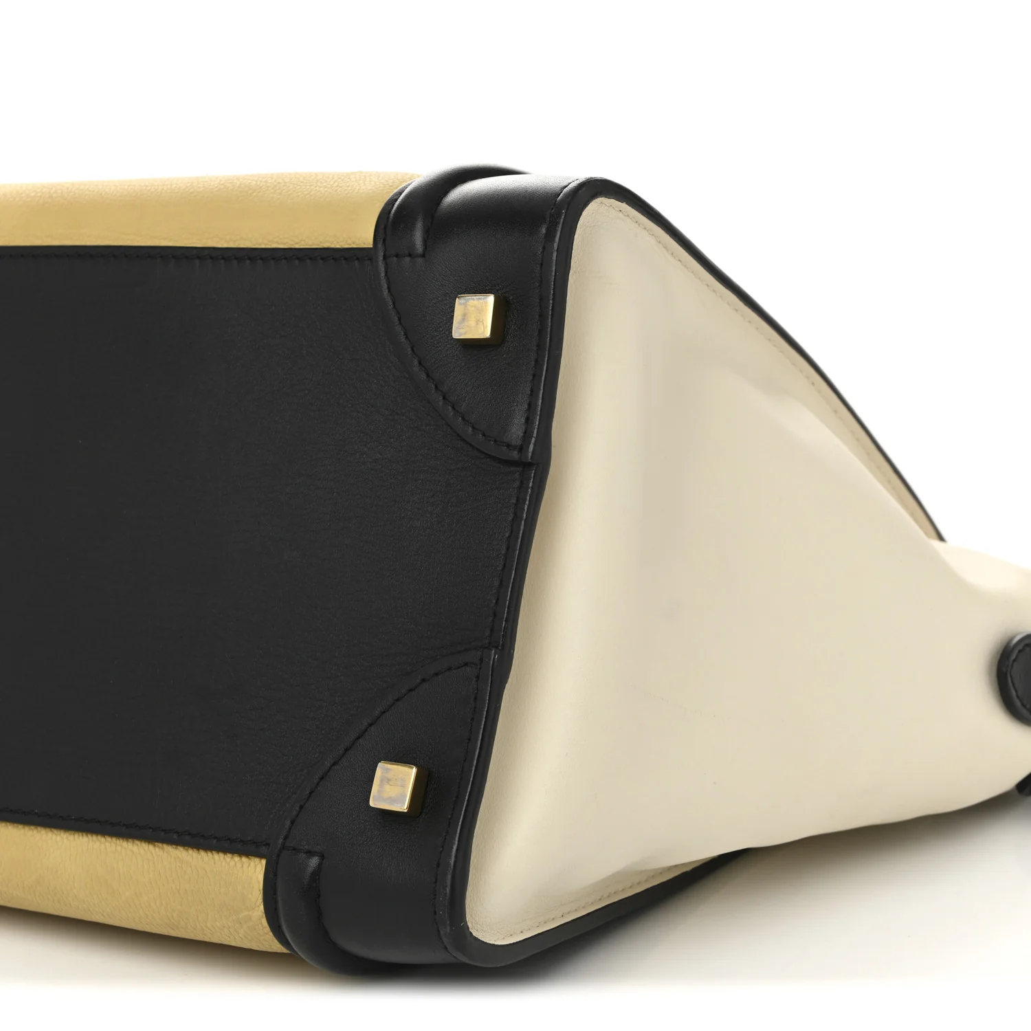 Velluto Calfskin Mini Tri-Color Luggage Vanilla - Top Club