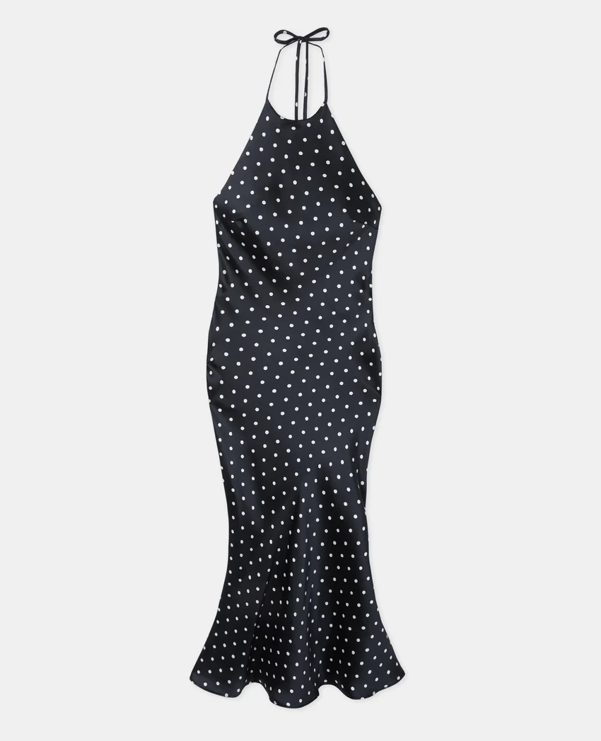Pimkie Robe longue dos-nu motif pois