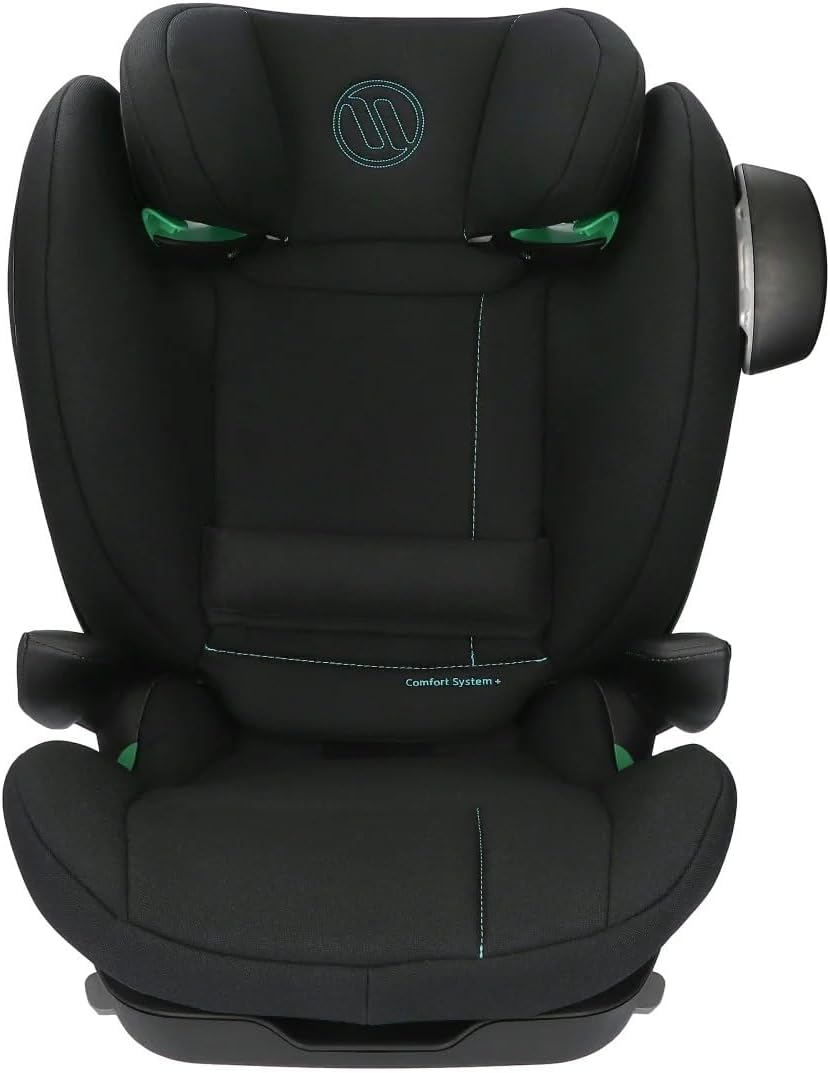 Seggiolino Avionaut MaxSpace Smart Comfort System+ 100-150 cm - ergonomico, sicuro e confortevole - con schienale regolabile - ideale per dormire e per lunghi viaggi in auto (Black)
