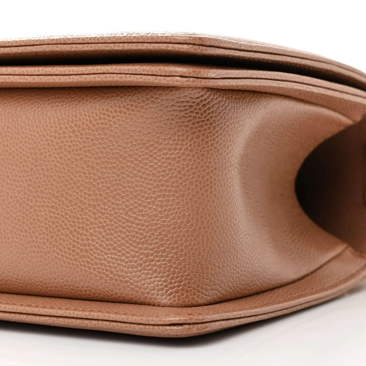 Caviar Chevron Quilted Medium Boy Flap Brown - Top Club