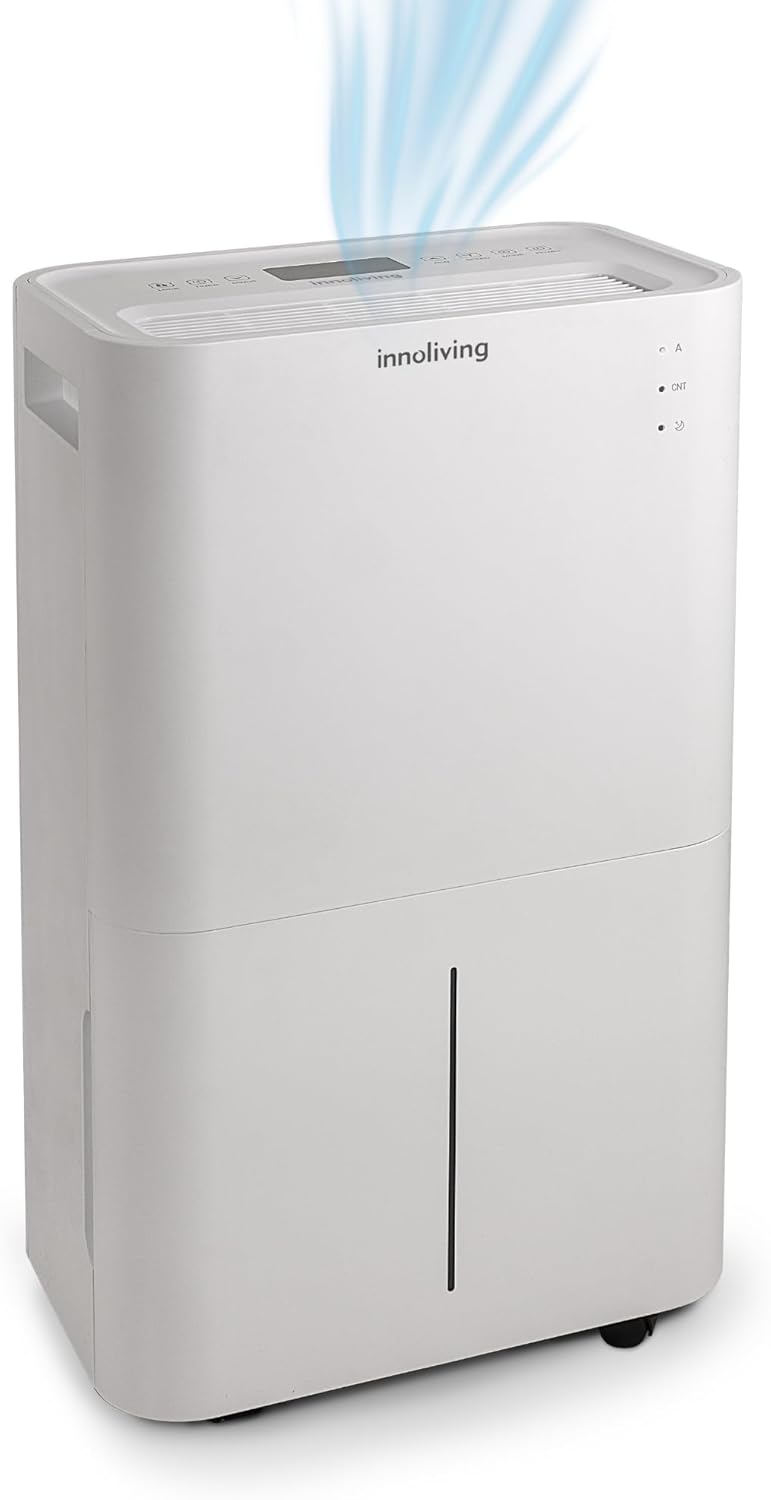 Innoliving Deumidificatore 20-40L, Modalità Asciugatura e Purificazione, Gas R290 Eco-Friendly, Timer 24h, Digitale, Capiente, Sbrina Autom (25L al Giorno (Serbatoio 4 Litri))