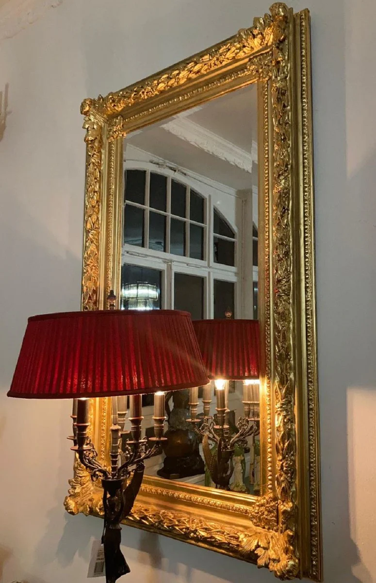 Baroque mirror gold - rectangular wall mirror with decorations - baroque wardrobe mirror - baroque style wall mirror - baroque furniture - furniture baroque style - noble & magnificent