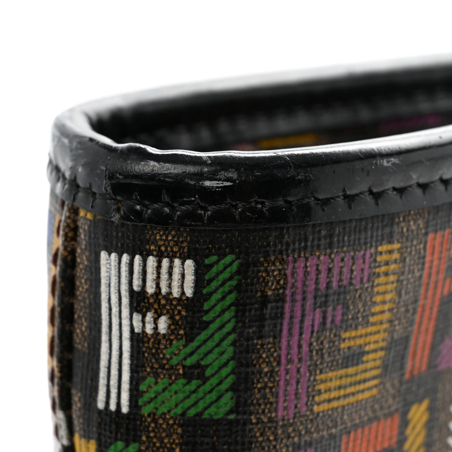 Zucca Spalmati Patent Zucchino Screen Print Medium Roll Tote Tobacco Multicolor Black - Top Club