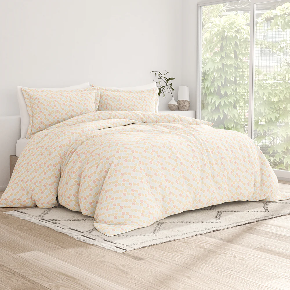 Leaf Pattern 3-Piece Duvet Cover Set (Sale)