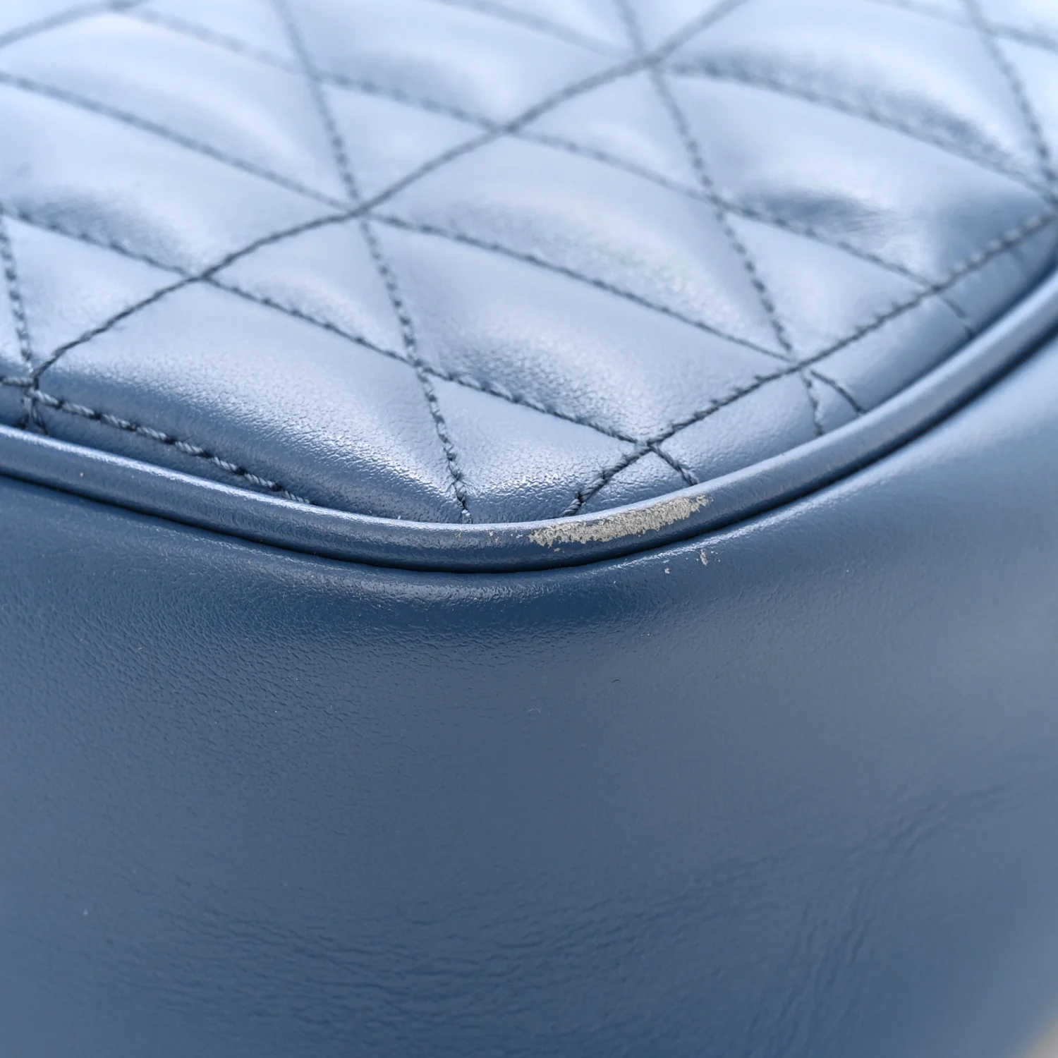 Calfskin Matelasse Aria Small GG Marmont Chain Shoulder Bag Clear Blue - Top Club