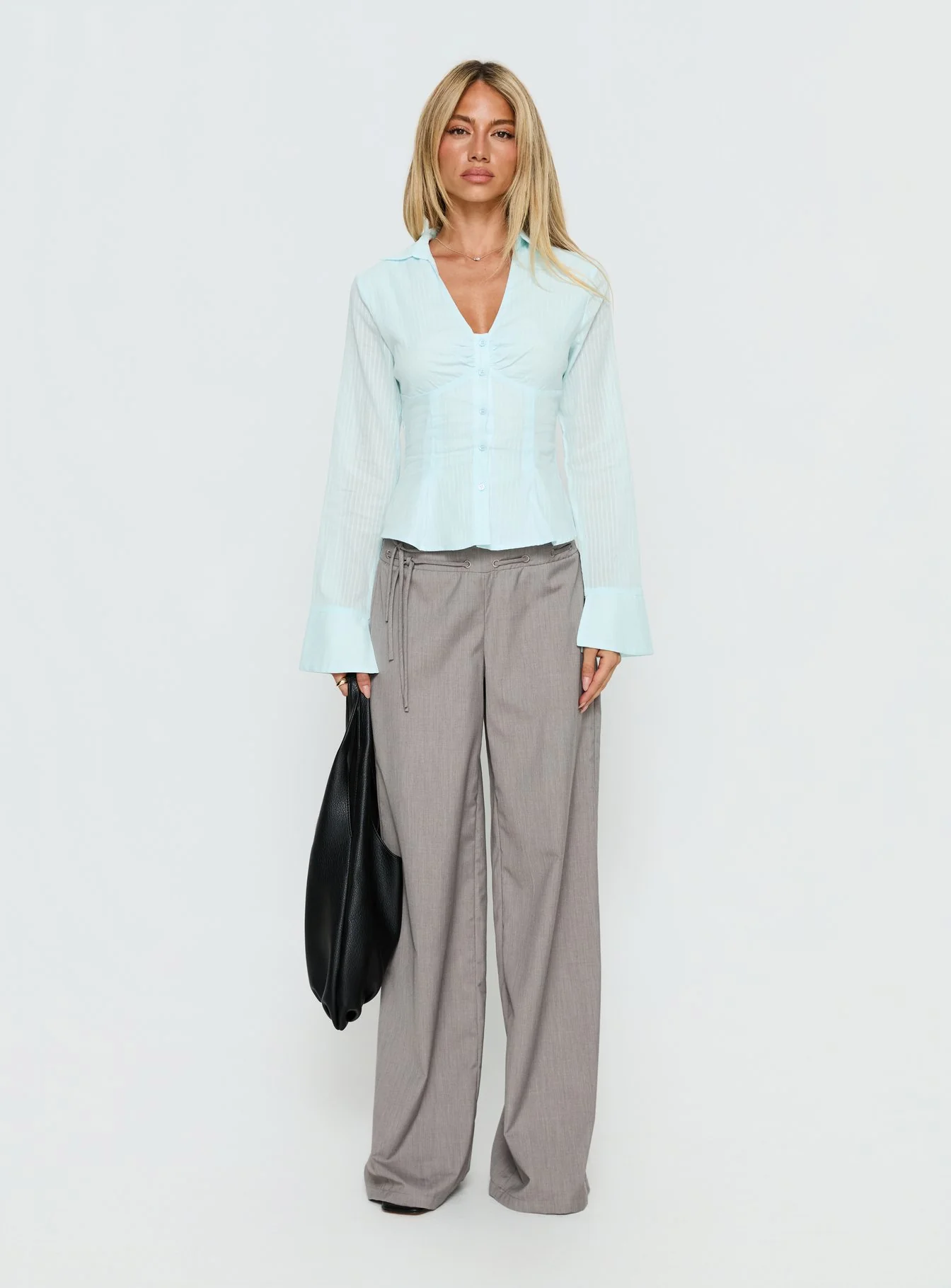 Elowenn Long Sleeve Top Soft Blue