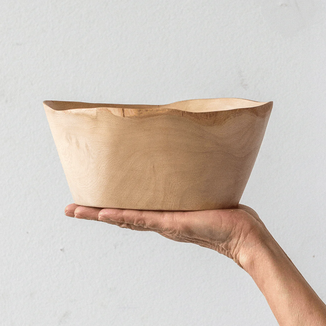 Jacaranda Hand-carved Wood Trinket Bowl