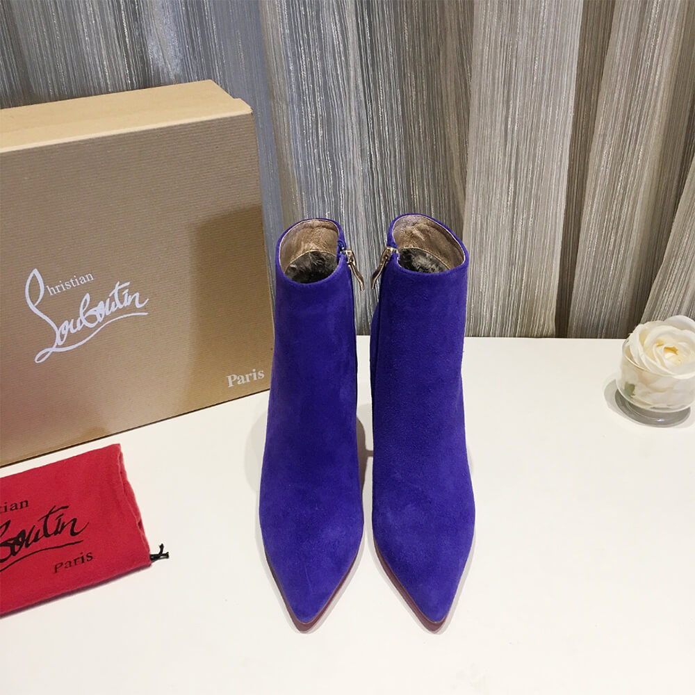 Christian Louboutin Suede Ankle Boots - Top Club