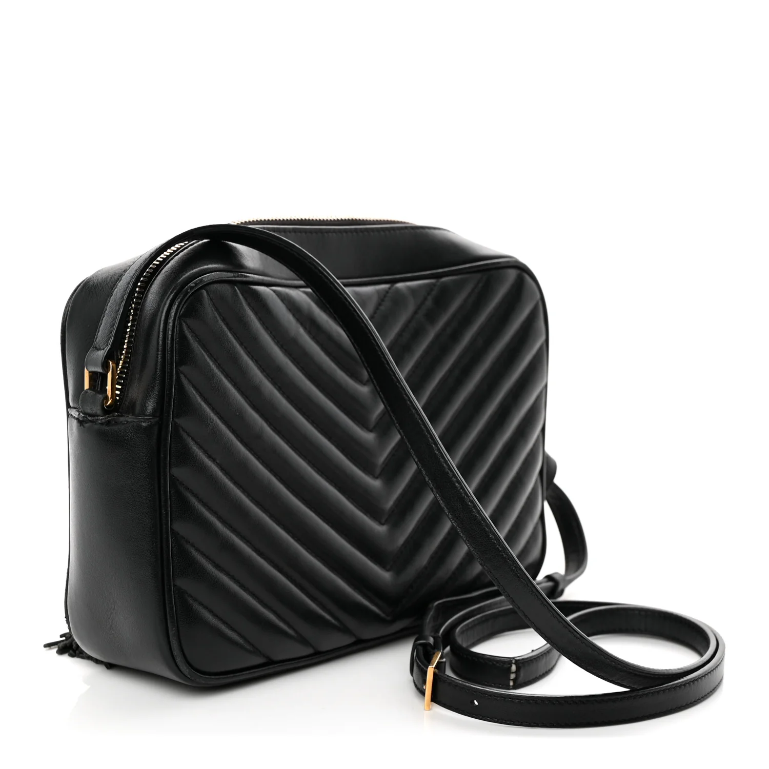 Calfskin Matelasse Monogram Lou Camera Bag Black - Top Club