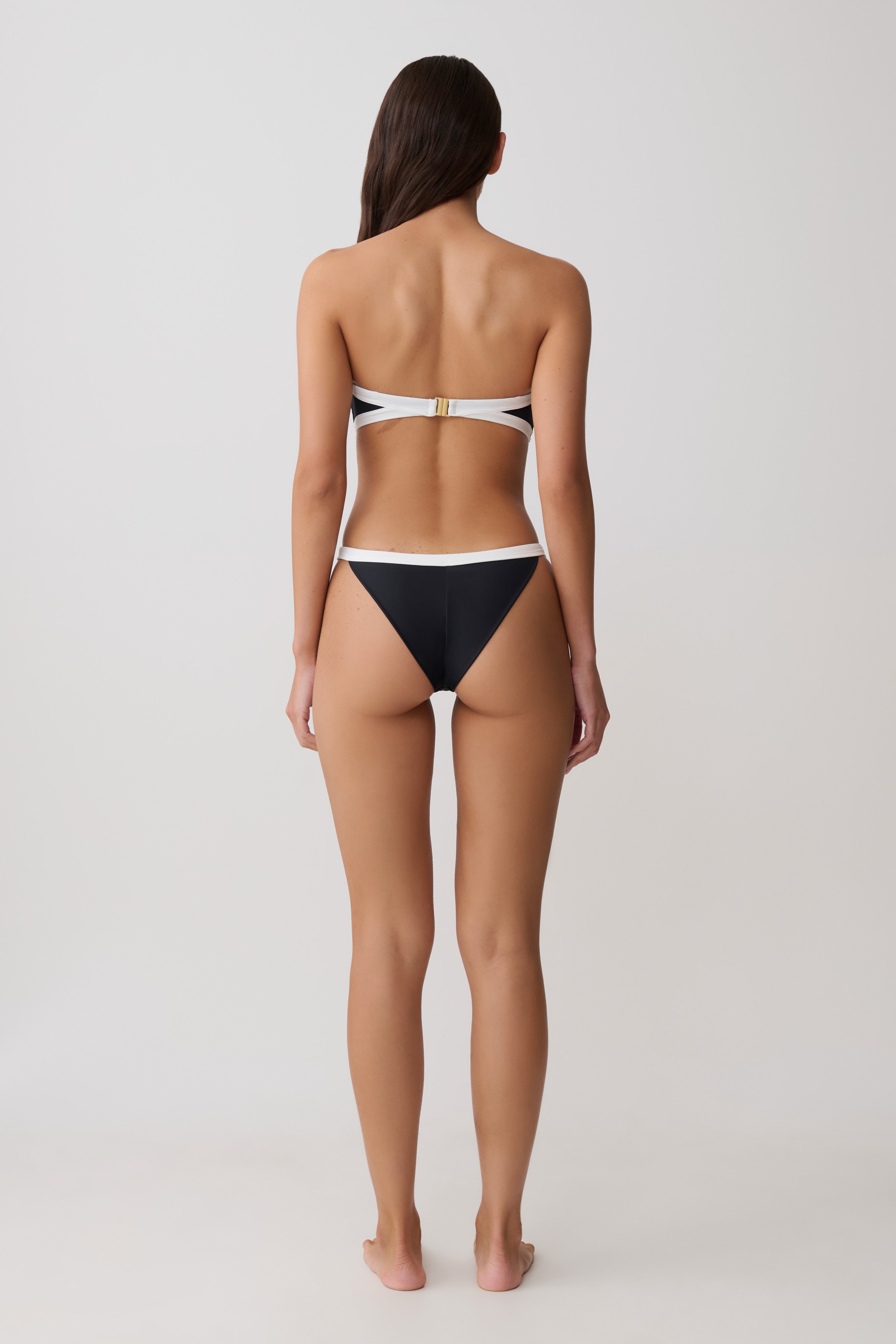 Isla Thong Bikini Bottom - Black/White