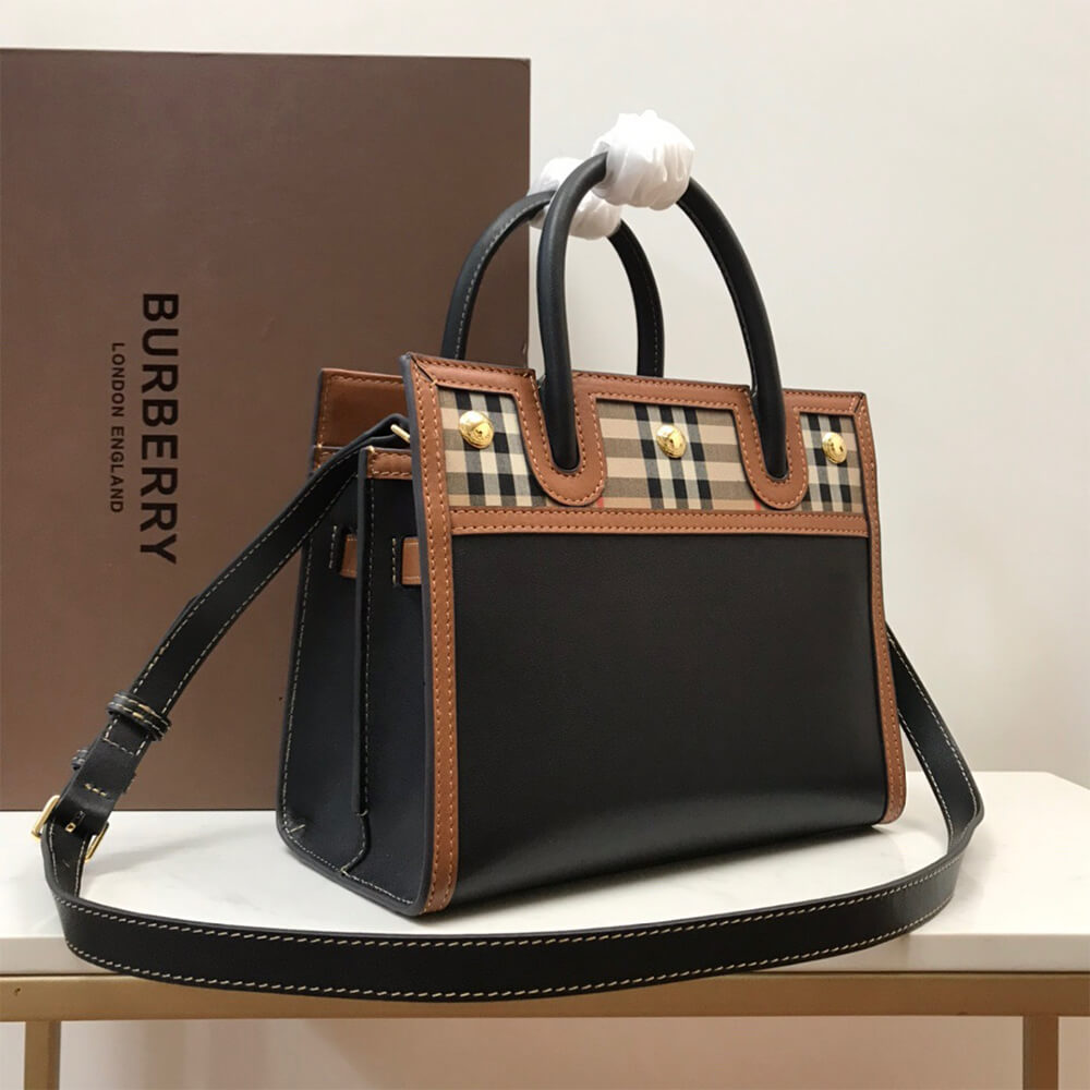 Mini Vintage Check Two Handle Title Bag - Top Club